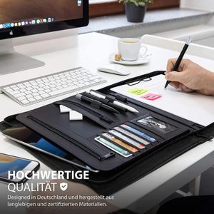 Produktbild für Schreibmappe Vebon New York, schwarz, Kunstleder