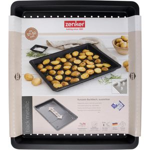 Produktbild für Backblech Zenker Black Metallic, schwarz, gelochtes Stahlblech