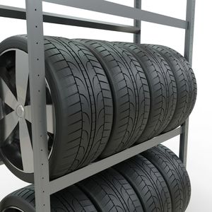 Produktbild für Reifenregal Schulte 13890, silber, für 12 Reifen
