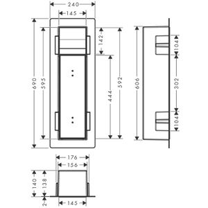 Produktbild für WC-Garnitur hansgrohe XtraStoris Rock, 56062700