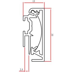 Produktbild für Klapprahmen Update-Displays HardLine, 33 mm Profil, DIN A0