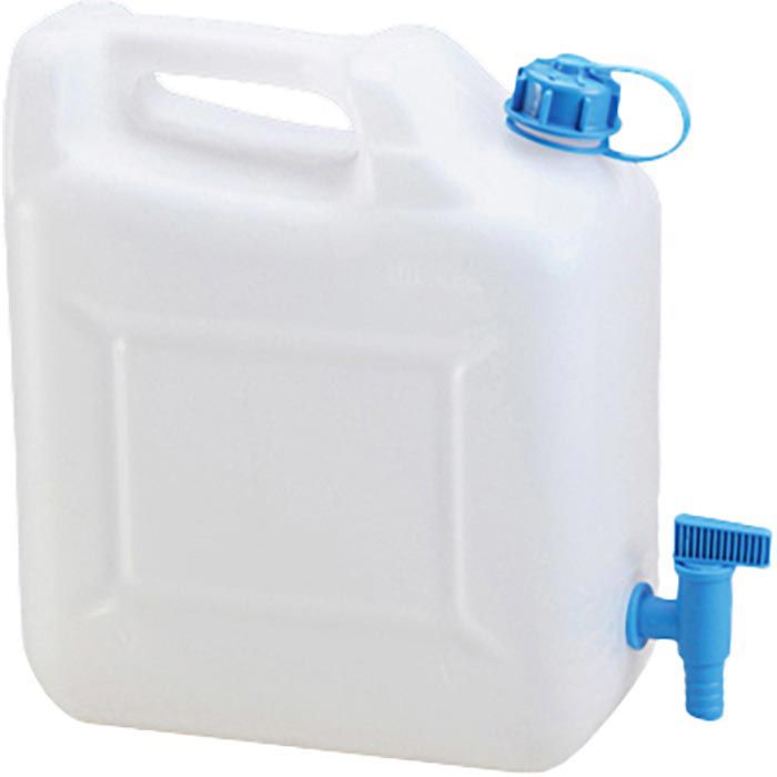 Hünersdorff Wasserkanister ECO 817500, Kunststoff, mit Ablasshahn,  transparent, 12 Liter – Böttcher AG
