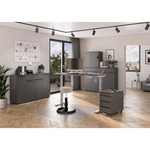 Produktbild für Schreibtisch Germania Profi 3.0, 8025-640, graphit / silber