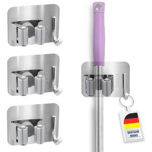 Produktbild für Gerätehalter ECENCE Besenhalter, 4 Stück