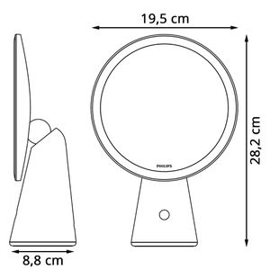 Produktbild für Tischlampe Philips Mirror, rosa, LED, warm- bis kaltweiß