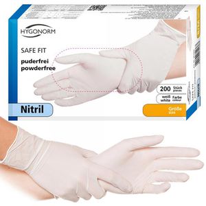Produktbild für Einmalhandschuhe Franz-Mensch Safe Fit, weiß, 200 Stück