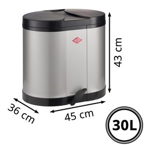 Produktbild für Mülleimer Wesco Sammler 170, silber