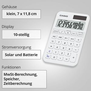 Produktbild für Taschenrechner Casio SL 310YC WE, mit Zeitberechnung