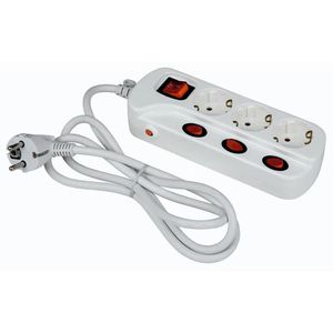 Produktbild für Steckdosenleiste Heitronic 45190, mit 1,5m Kabel