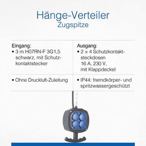 Produktbild für Hängeverteiler as-Schwabe Zugspitze, IP44 für außen