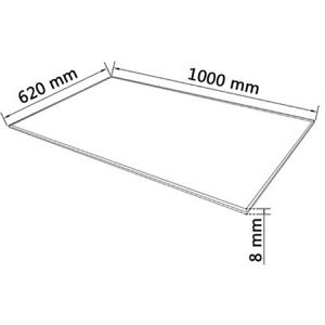Produktbild für Tischplatte vidaXL 243633, aus Glas