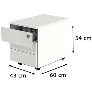 Produktbild für Rollcontainer Kerkmann Move, 4647, aus Holz, weiß