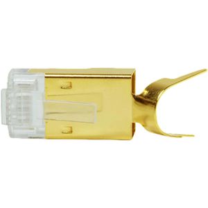 Produktbild für Modularstecker LogiLink MP0048, vergoldet, Cat.6A bis 8.1,RJ45