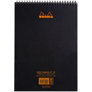 Produktbild für Notizblock Rhodia 185019C, schwarz, A4