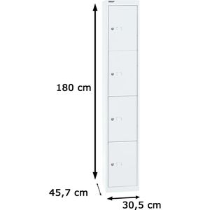 Produktbild für Schließfachschrank Bisley CLK 184, weiß