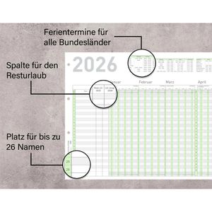 Produktbild für Urlaubsplaner RNK 2910/26, Jahr 2026
