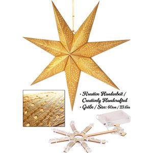 Produktbild für Weihnachtsstern BRUBAKER 77802, gold