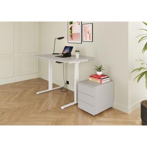 Produktbild für Schreibtisch Böttcher-AG Base Lite, lichtgrau / weiß