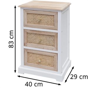 Produktbild für Kommode Mendler HWC-K87, 97675, natur / weiß