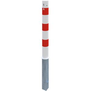 Produktbild für Absperrpfosten Schake 491ZB, rot/weiß, aus Metall