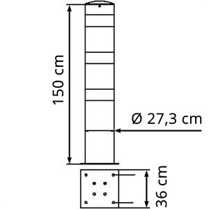 Produktbild für Rammschutzpoller Schake 40273BG, für Außenbereich