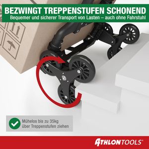 Produktbild für Sackkarre ATHLON-TOOLS Black, Paketkarre, klappbar