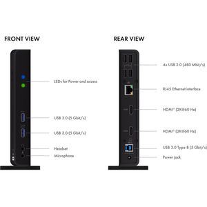 Produktbild für Dockingstation ICY-BOX IB-DK2251AC, USB 3.0