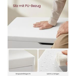Produktbild für Schuhbank Vasagle LHS30W, weiß, aus Holz