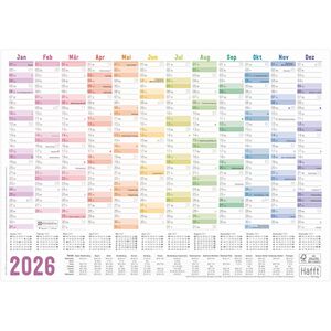 Produktbild für Plakatkalender Häfft 10755-9 Rainbow gefalzt, 2026