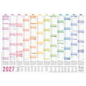Produktbild für Plakatkalender Häfft 12372-5, Rainbow gefalzt, Jahr 2027