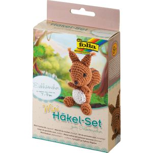 Bastelset Folia 23909 Mini-Häkelset Eichhörnchen