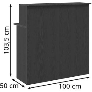 Produktbild für Empfangstheke vidaXL 859025, schwarz