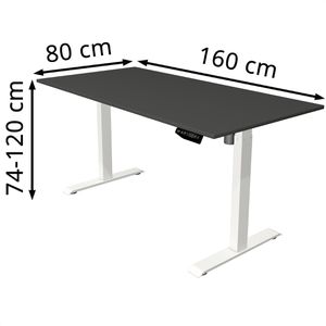 Produktbild für Schreibtisch Kerkmann Move 1, anthrazit / weiß