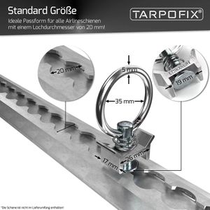 Produktbild für Zurrösen Tarpofix ZM02-10X für Airlineschiene