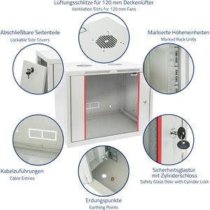 Produktbild für Netzwerkschrank HMF 66409-07, 19 Zoll