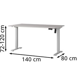 Produktbild für Schreibtisch Germania Profi 3.0, 8023-643, kaschmir / silber