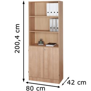 Produktbild für Kombischrank Hammerbacher Solid 6770, nussbaum