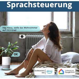Produktbild für Heizkörperthermostat SALCAR TRV801W, App-fähig