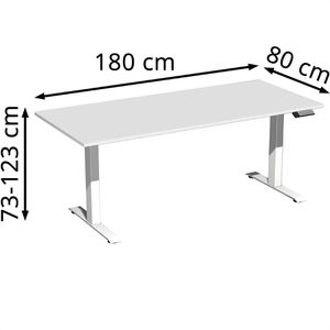 Produktbild für Schreibtisch Geramöbel Elevate Basic, lichtgrau / weiß