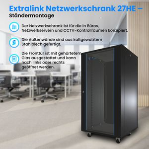 Produktbild für Netzwerkschrank Extralink Standard, EX.14749, 19 Zoll