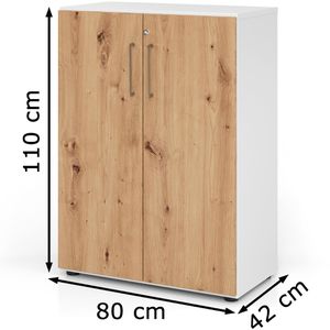 Produktbild für Aktenschrank Hammerbacher Serie 9 Advanced, aus Holz