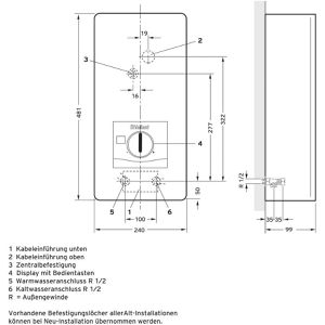Produktbild für Durchlauferhitzer Vaillant VED E 24/8, druckfest