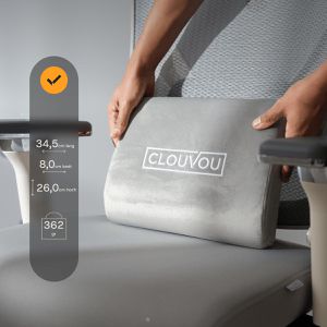 Produktbild für Rückenstütze CLOUVOU Lordosenkissen, aus Stoff, waschbar