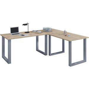 Produktbild für Schreibtisch VCM Lona, 916360, sonoma eiche / silber