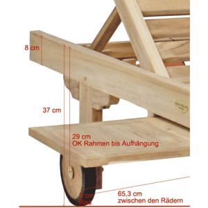 Produktbild für Sonnenliege Garden-Pleasure SOLO, aus Holz