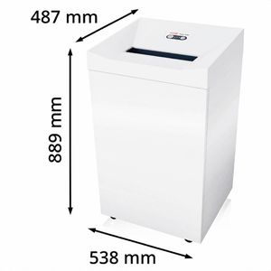 Produktbild für Aktenvernichter HSM Pure 630, 2362111, weiß, mit Rollen