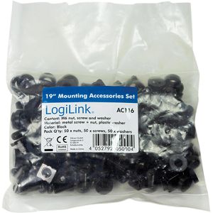 Produktbild für Käfigmuttern LogiLink AC116, Stahl, M6