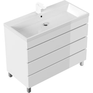 Waschtisch Posseik Fellini 100, stehend, weiß hochglanz