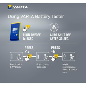 Produktbild für Batterietester Varta LCD