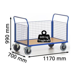 Produktbild für Transportwagen Rollcart Dreiwandwagen, 02-6097